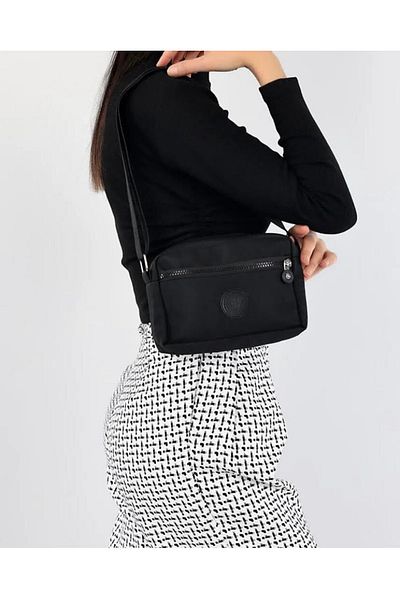 Elentra Casual, Sports, Μαύρο αδιάβροχο, υφασμάτινο λουράκι ώμου κλίνκερ, Πρόταση τάσης, Casual, Τσάντα Messenger
