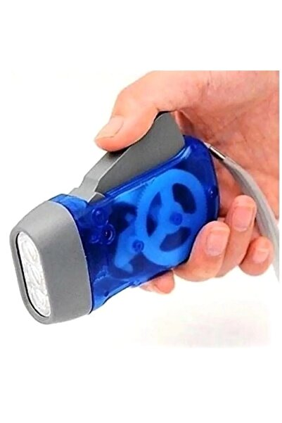 Janva Deprem Çantası Feneri Dinamolu Şarjlı Led El Feneri Pilsiz Çalışan