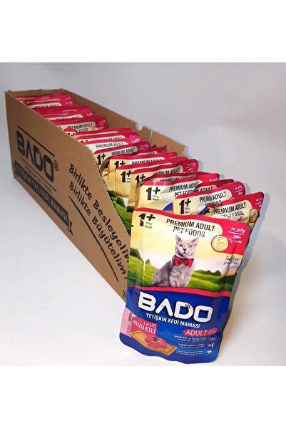 Bado Yetişkin Yaş Kedi Maması Kuzu Etli 85 Gr. X 24 Adet