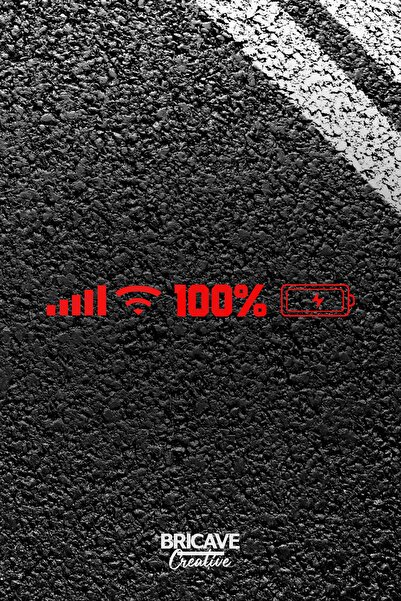 Bricave Batarya Wifi Icon Jdm Araba-motosiklet Cam Etiket Sticker 28x3cm