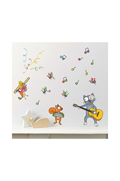 Sim Tasarım ملصق حائط لغرفة الأطفال من Dreamwallart Music Dream ملون