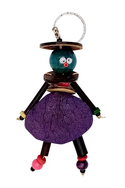 Dünyadan Hediyeler Mangis Keychain Domestic Woman Figure Purple