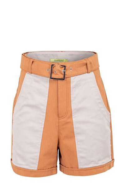 OVERSUAL Correllia Kadın Cepli Kemer Tokalı Şort