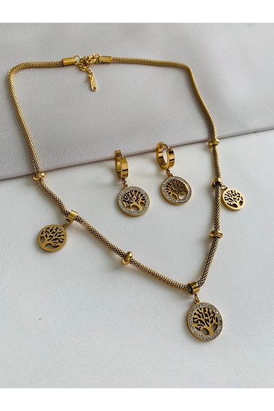 LAVELLO Women's Necklace Earring Set Suit