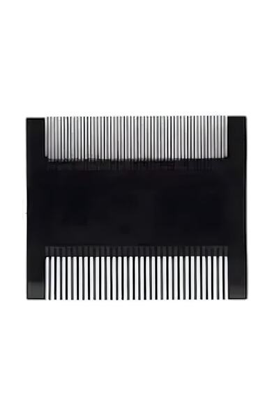 DEST Çift Yönlü Tarak Ince Kalın Bit Tarağı Cep Tarak Siyah 1 Adet