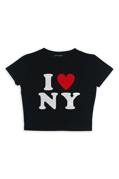 Touz zolid ρούχα I Love NY εμπριμέ μαύρη περικοπή