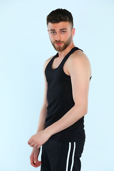 GÜLSELİ Μαύρο ανδρικό αθλητικό εσώρουχο Tutku