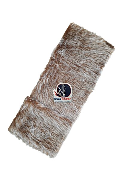 TUSBA MARKET Oto Torpido Pandizot Üstü Yumuşak Uzun Tüylü Kahve-Beyaz Pelüş T...