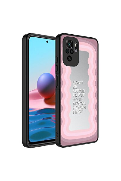 Nezih Case Xiaomi Redmi Note 10 Uyumlu Aynalı Desenli Kamera Korumalı Parlak ...