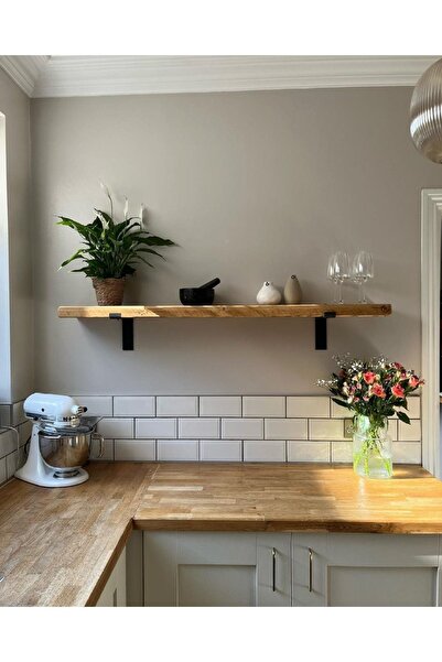 Karadeniz Dizayn 9x80 Cm Tekli Demir Ayaklı Raf