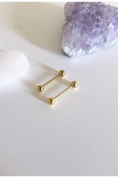 Bylin Cerrahi Çelik Memeucu/nipple Piercing (BAR KALINLIĞI 1,2MM) ( 1 Çift)