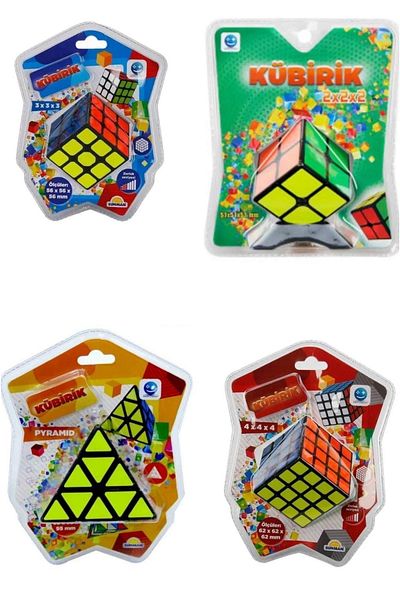 Sunman Toy Sunman Intelligence Cubes 4x4x4 3x3x3 2x2x Triangle Pyramid Intelligence Cube Set of Four in One