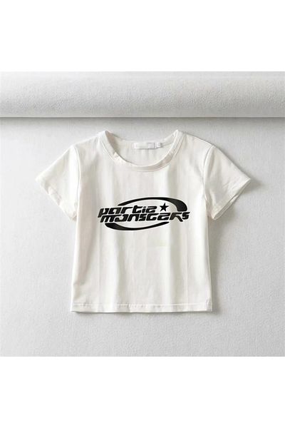 Touz zolid φορούν Partie Monsters Printed White Crop