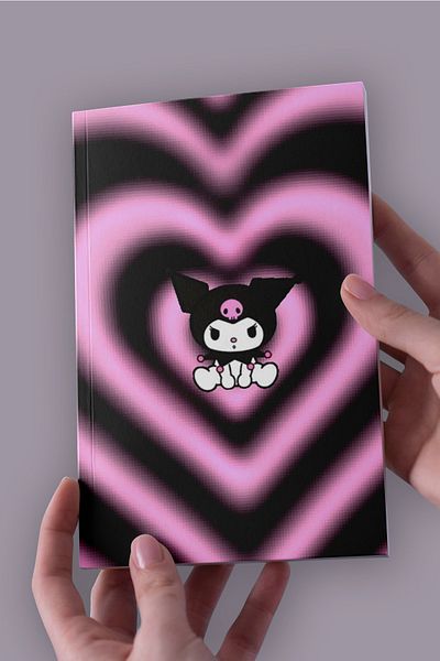 Namgo Caiet Kuromi Neon Hearts A5 fără linii (50 coli)