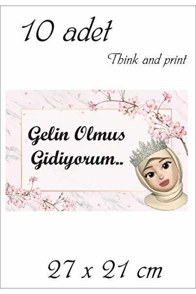 Think And Print Isim Yazılı Gelin Çeyiz Kolisi Etiketi 10'lu Paket Kişiye Öze...