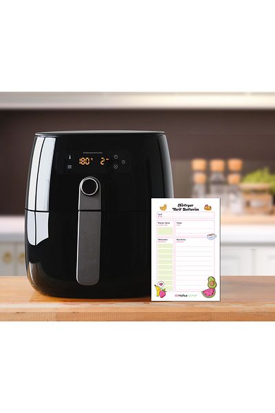 Hafsa Ticaret دفتر وصفات Airfyer الخاص بي (مفكرة الثلاجة)