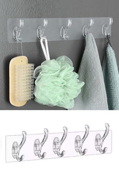 Osso Halı Osso 5-Pece One Piece - Αδιάβροχο διαφανές κρεμάστρα μπάνιου με γάν...