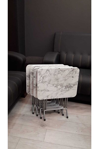 ne-sil home furniture Zigon Ve Tekli Katlanır Masa Sehpa Ziğon Sehpa 35x45 Me...