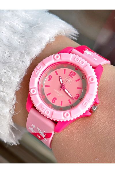 Q&Q Vq96j014yy Waterproof Children's Wristwatch with Silicone Cord