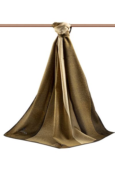 Vissona Γυναικείο σάλι πολυτελείας Medina Silk Mustard