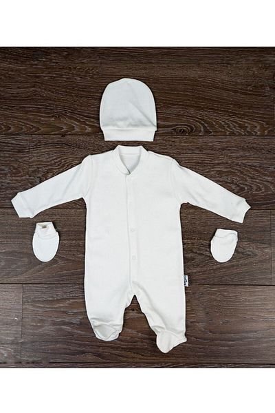 Necix's Necixs Full Length Triple Jumpsuit with Snap Fasteners, Hat and Gloves