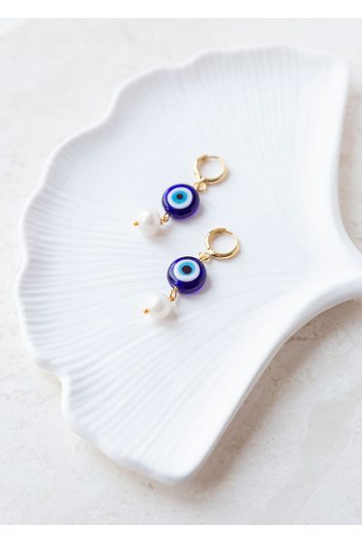 CHARMLUCKY Murano Evil Eye Earrings