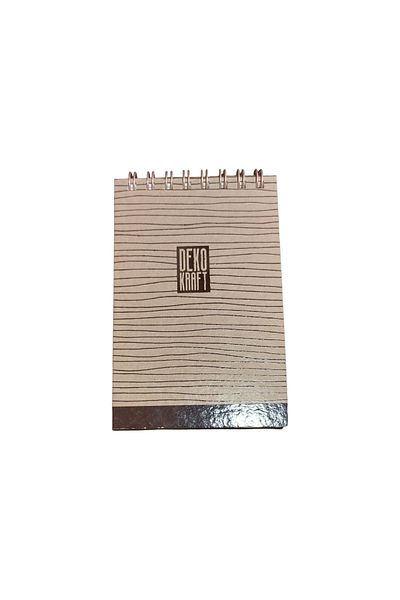 SEYFİKİRTASİYE 10x15 Cm A6 Unlined 80 Sheets Cardboard Hard Cover Ring Notebook 60 Gr Cream Color Paper