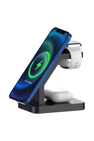 Buff Labs Buff Bl34 3 In 1 Magsafe Uyumlu Kablosuz Şarj Cihazı