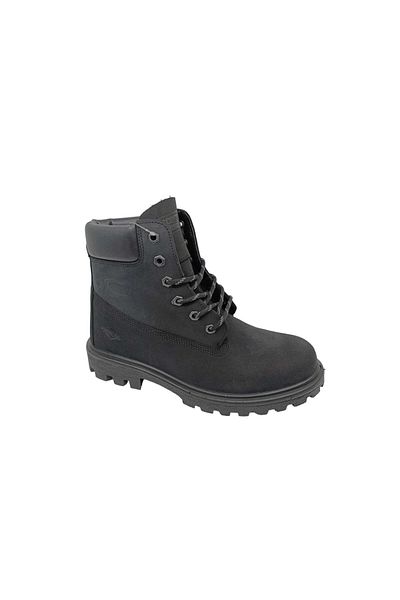 Scooter Unisex Μαύρες δερμάτινες αδιάβροχες μπότες Nubuck M7108nku
