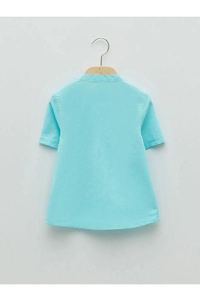 LC Waikiki Crew Neck Short Sleeve Basic Poplin Baby Boy Shirt