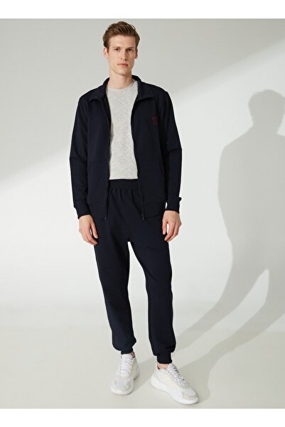 D'S Damat Plain Navy Blue Men's Tracksuit Set Ds221501