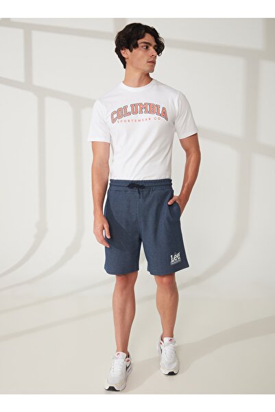 Lee Regular Fit Regular Cut Elastic Waist Navy Blue Sweat Shorts