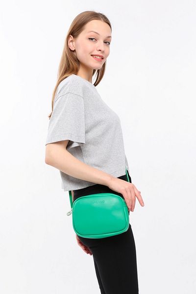 WMİLANO Geantă de umăr cu curea reglabilă cu fermoar, mini urbană, verde, pentru femei