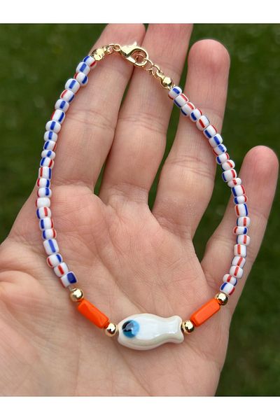 ByMerve Fish Anklet Glass