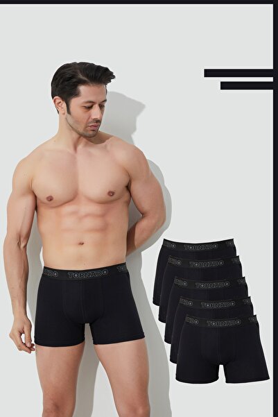 lux tornado Erkek Boxer Penye Likralı 5li Paket