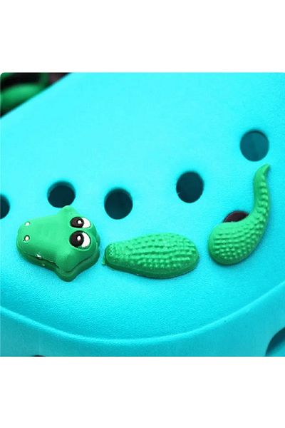 marimari 3 D Slipper Ornament (3 PIECES) Crocodile
