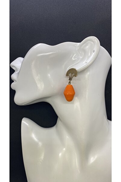 Porsuk Alternatif اليدوية النحاس كليب على الخرز الزجاجي الأقراط النسائية