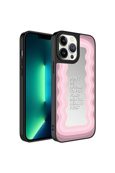 Nezih Case Apple Iphone 13 Pro Uyumlu Aynalı Desenli Kamera Korumalı Parlak K...