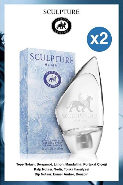 Nikos Sculpture Klasik Erkek Parfüm Seti 100ml X2