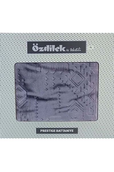 Özdilek Prestige Thick Embos Double Blanket (220x240)-grey