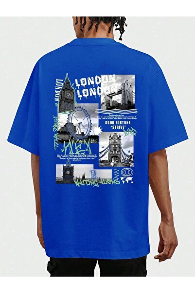 YUVEST Unisex Oversize T-shirt με στάμπα Λονδίνου