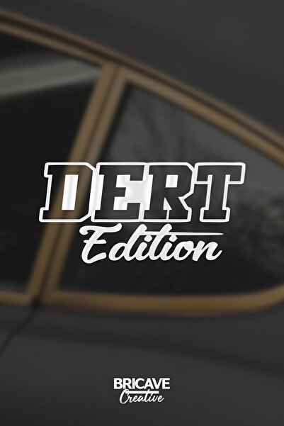 Bricave Dert Edition Jdm Yazı Araba-motosiklet Cam Etiket Sticker 18x9cm