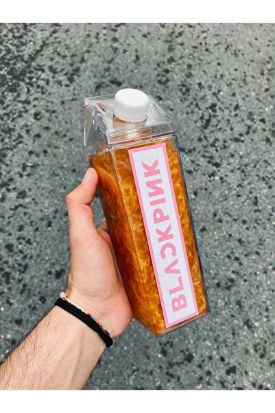 Namgo Blackpink Suluk 500ml Mika Süt Kutu Tasarımlı Su Kahve Içecek Şişesi Hello Kitty Starbucks Matara