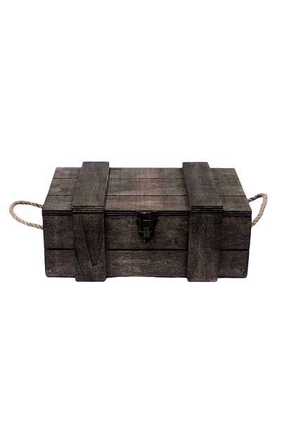 t tun's woods Wooden Gift Box with Clips - 29X18 cm Width, 11 cm Height, Storage and Memory Box