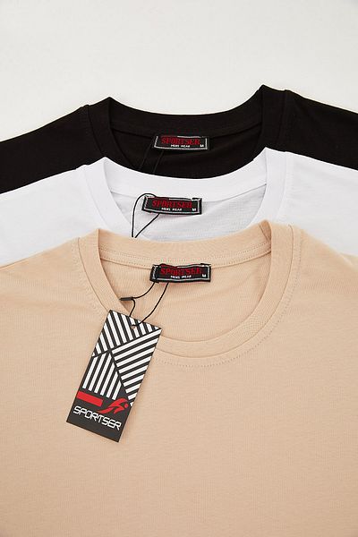 DOAYS Ανδρικό μπλουζάκι 3 τεμαχίων Crew Neck Basic Cotton Dawrazz-401