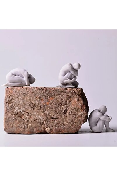 Ard.Art Yeni Düşünen Adamlar 3lü Taş Biblo Set Dekoratif