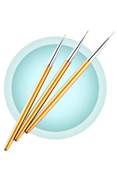 alaraycosmetics 3 Adet/takım Profesyonel Tırnak Sanat Ince Çizgi Çizim Için F...