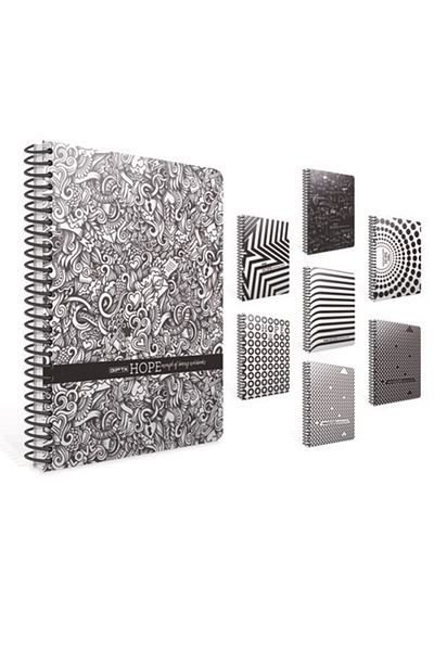 Gıpta Hope 19x26 100 Sheets Checkered Spiral Cardboard Cover Notebook (1 Piece)