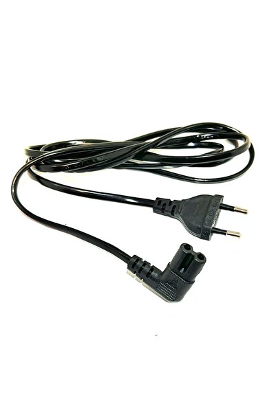 aogo 1.5 Metre L Uçlu Teyp Fişi C7 Power Güç Kablosu 1.5m 2x0.75 Enerji Kablo...
