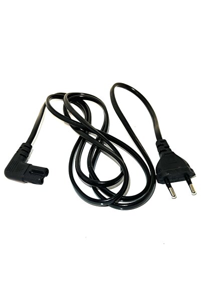 aogo 1.5 Metre L Uçlu Teyp Fişi C7 Power Güç Kablosu 1.5m 2x0.75 Enerji Kablosu 2 Pinli Power Cord